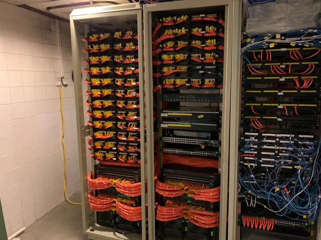 智能化弱电工程 机柜线缆整理,效果图