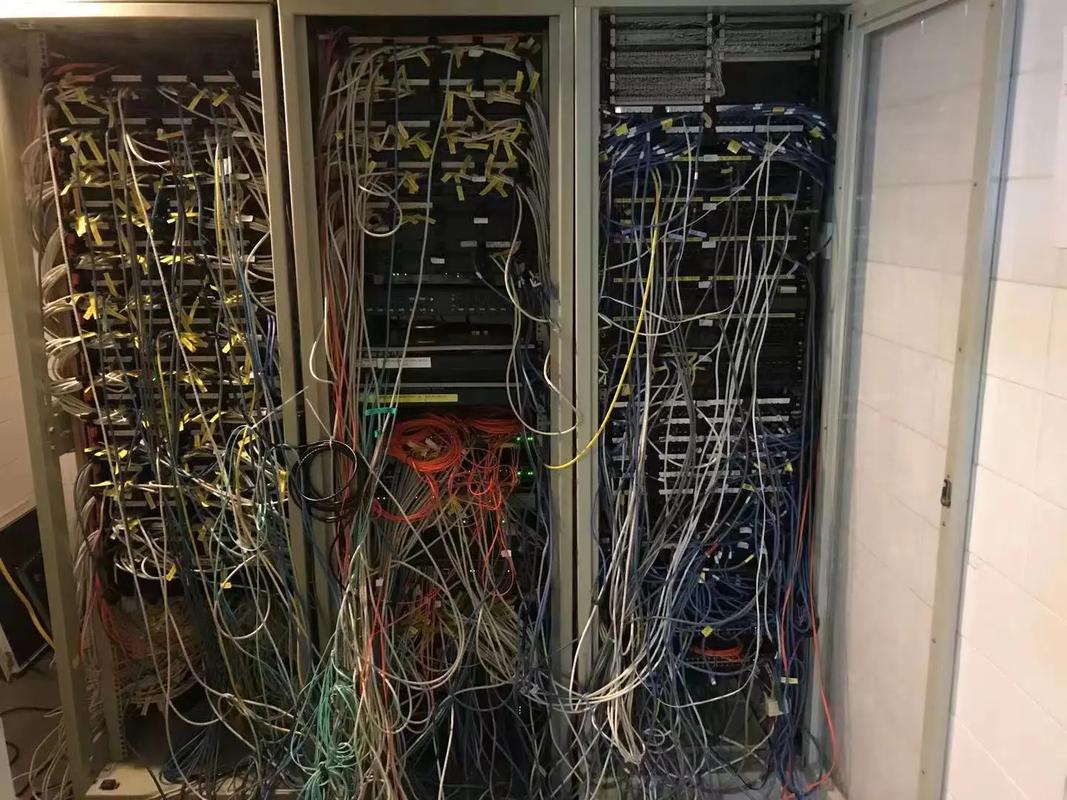 智能化弱电工程 机柜线缆整理,效果图